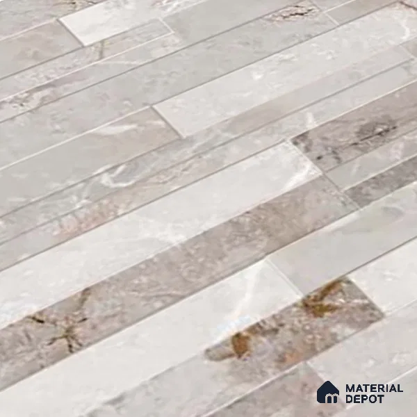 Stacked Stone Wall Tile TL 06584 B Irazu Crema 2 ft x 1 ft Ceramic Matte Finish - 9 mm | Suitable for Courtyard, Foyer, Balcony, Elevation (Sample)
