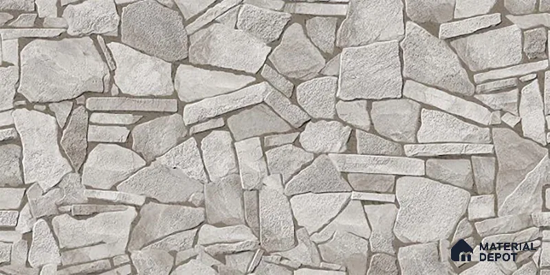 Stacked Stone Wall Tile TL 07888 Navtico Noce 2 ft x 1 ft Ceramic Matte Finish - 9 mm | Suitable for Courtyard, Foyer, Balcony, Elevation