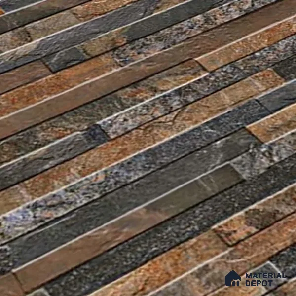 Stacked Stone Wall Tile TL 06590 B Montblanc Perla 2 ft x 1 ft Ceramic Matte Finish - 9 mm | Suitable for Foyer, Balcony, Elevation, Courtyard