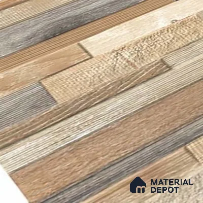 Stacked Stone Wall Tile TL 06599 B Ardesia Bosco 2 ft x 1 ft Ceramic Matte Finish - 9 mm | Suitable for Courtyard, Foyer, Balcony, Elevation (Sample)
