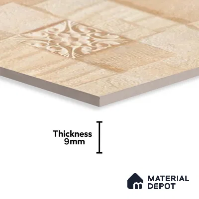 Stacked Stone Wall Tile TL 06582 C Exence Crema 2 ft x 1 ft Ceramic Matte Finish - 9 mm | Suitable for Courtyard, Foyer, Balcony, Elevation (Sample)