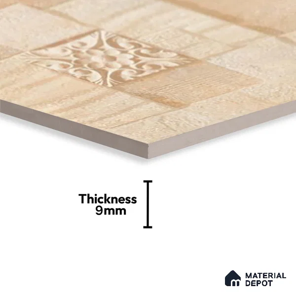 Stacked Stone Wall Tile TL 06582 C Exence Crema 2 ft x 1 ft Ceramic Matte Finish - 9 mm | Suitable for Courtyard, Foyer, Balcony, Elevation (Sample)