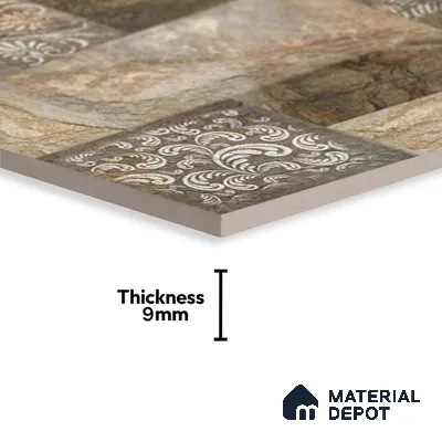 Stacked Stone Wall Tile TL 06593 Malta Oxido 2 ft x 1 ft Ceramic Matte Finish - 9 mm | Suitable for Foyer, Balcony, Elevation, Courtyard
