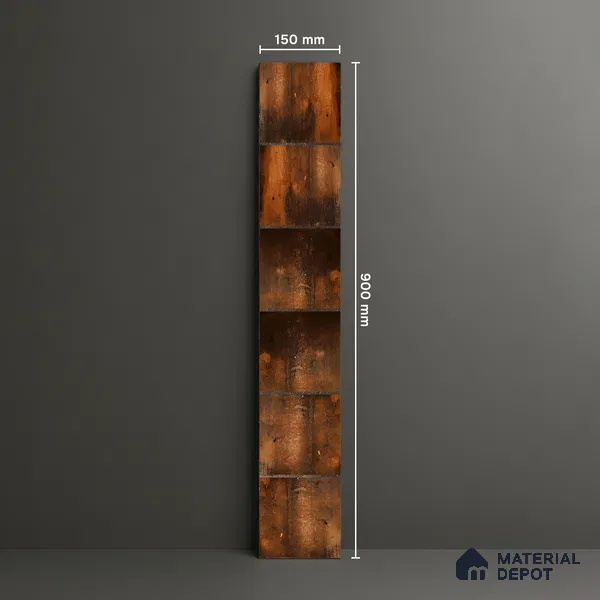 Stone Look Floor Tile TL 06573 C Cicilia Choco Art 35 Inch x 6 Inch Vitrified Matte Finish - 9 mm | Suitable for Living Room, Kitchen & Bedroom (Sample)