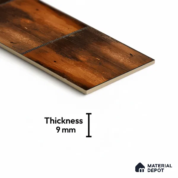 Stone Look Floor Tile TL 06573 C Cicilia Choco Art 35 Inch x 6 Inch Vitrified Matte Finish - 9 mm | Suitable for Living Room, Kitchen & Bedroom (Sample)