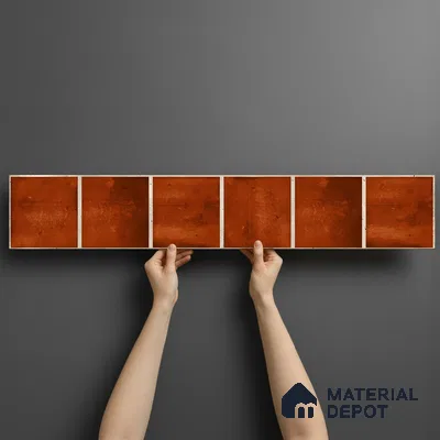 Stone Look Floor Tile TL 06573 E Cicilia Marron Art 35 Inch x 6 Inch Vitrified Matte Finish - 9 mm | Suitable for Living Room, Kitchen & Bedroom (Sample)