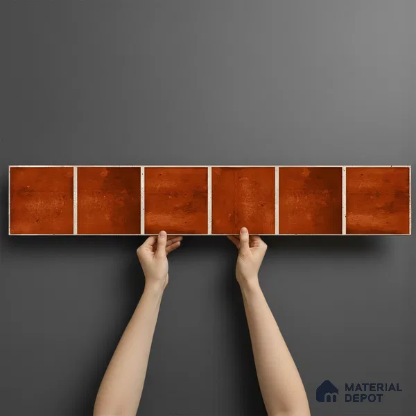Stone Look Floor Tile TL 06573 E Cicilia Marron Art 35 Inch x 6 Inch Vitrified Matte Finish - 9 mm | Suitable for Living Room, Kitchen & Bedroom (Sample)