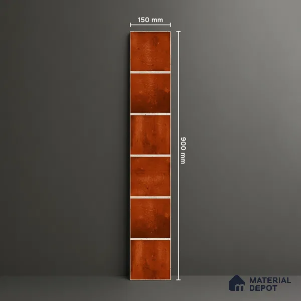 Stone Look Floor Tile TL 06573 E Cicilia Marron Art 35 Inch x 6 Inch Vitrified Matte Finish - 9 mm | Suitable for Living Room, Kitchen & Bedroom (Sample)