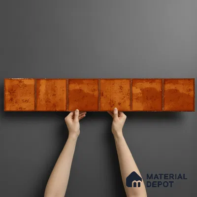 Stone Look Floor Tile TL 06573 G Cicilia Naranza Art 35 Inch x 6 Inch Vitrified Matte Finish - 9 mm | Suitable for Living Room, Kitchen & Bedroom (Sample)
