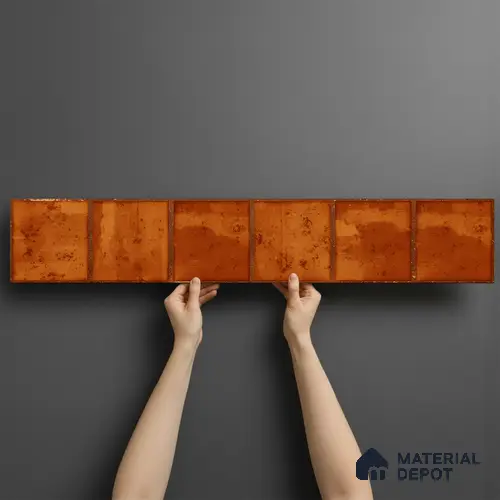 Stone Look Floor Tile TL 06573 G Cicilia Naranza Art 35 Inch x 6 Inch Vitrified Matte Finish - 9 mm | Suitable for Living Room, Kitchen & Bedroom