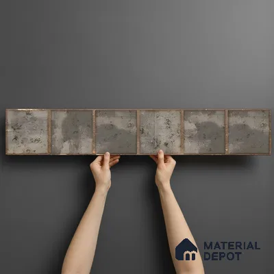 Stone Look Floor Tile TL 06573 Cicilia Verde Art 35 Inch x 6 Inch Vitrified Matte Finish - 9 mm | Suitable for Living Room, Kitchen & Bedroom