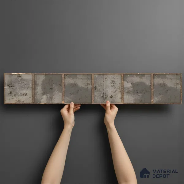 Stone Look Floor Tile TL 06573 Cicilia Verde Art 35 Inch x 6 Inch Vitrified Matte Finish - 9 mm | Suitable for Living Room, Kitchen & Bedroom