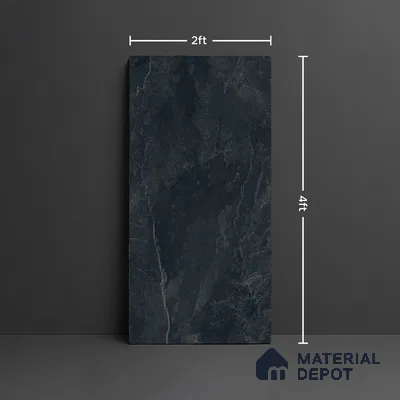 Stone Look Floor & Wall Tile TL 08087 B Archie Nero 4 ft x 2 ft Vitrified Matte Finish - 9 mm