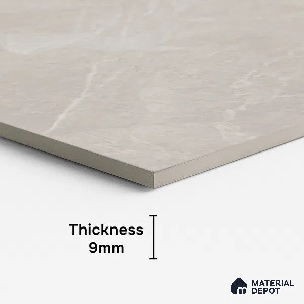 Marble Look Floor & Wall Tile TL 08087 C Archie Bianco 4 ft x 2 ft Vitrified Matte Finish - 9 mm