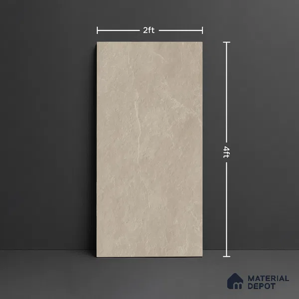 Stone Look Floor & Wall Tile TL 08087 D Archie Beige 4 ft x 2 ft Vitrified Matte Finish - 9 mm
