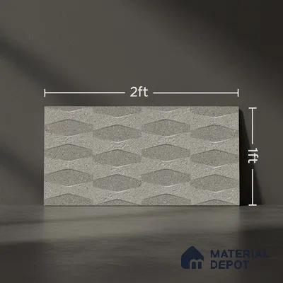 Stone Wall Tile TL 06589 Marlstone Sand 2 ft x 1 ft Ceramic Matte Finish - 9 mm | Suitable for Balcony, Foyer, Elevation, Courtyard (Sample)