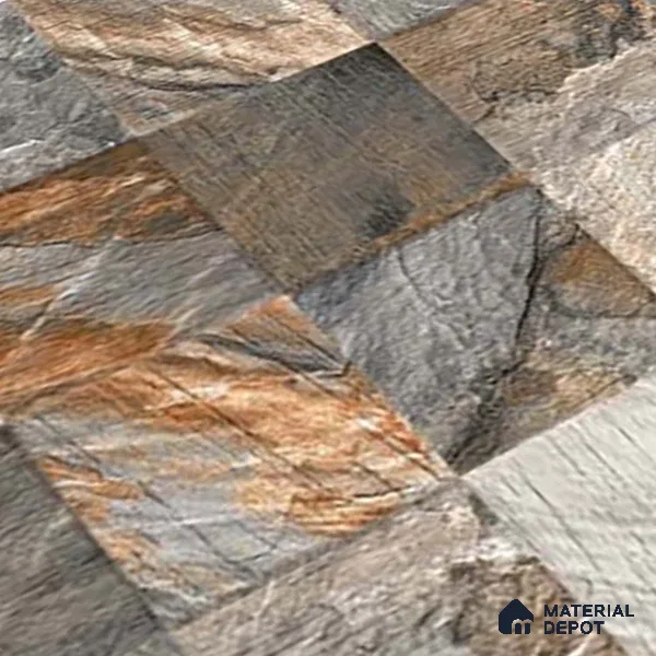 Stone Wall Tile TL 06586 Hartwood Noce 2 ft x 1 ft Ceramic Matte Finish - 9 mm | Suitable for Courtyard, Stair Lobby Wall, Balcony, Elevation