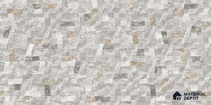 Stone Wall Tile TL 06588 Ribera Marfil 2 ft x 1 ft Ceramic Matte Finish - 9 mm | Suitable for Courtyard, Foyer, Balcony, Elevation