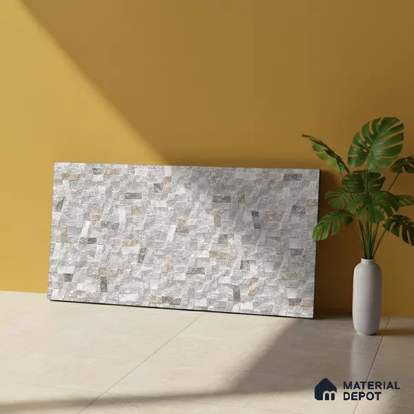 Stone Wall Tile TL 06588 Ribera Marfil 2 ft x 1 ft Ceramic Matte Finish - 9 mm | Suitable for Courtyard, Foyer, Balcony, Elevation