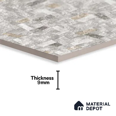 Stone Wall Tile TL 06588 Ribera Marfil 2 ft x 1 ft Ceramic Matte Finish - 9 mm | Suitable for Courtyard, Foyer, Balcony, Elevation