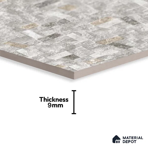 Stone Wall Tile TL 06588 Ribera Marfil 2 ft x 1 ft Ceramic Matte Finish - 9 mm | Suitable for Courtyard, Foyer, Balcony, Elevation