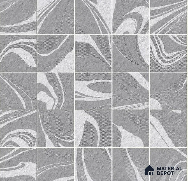 Subway Wall Tile TL 06435 Coastal Canvas Gray 8 x 8 inch Ceramic Matte Finish - 10 mm | 25 Random Design | Suitable for Accent / Feature Walls, Bathroom, Kitchen Wall & Backsplashes (Sample)