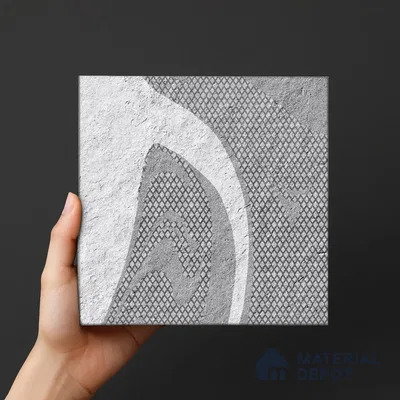 Subway Wall Tile TL 06435 Coastal Canvas Gray 8 x 8 inch Ceramic Matte Finish - 10 mm | 25 Random Design | Suitable for Accent / Feature Walls, Bathroom, Kitchen Wall & Backsplashes (Sample)