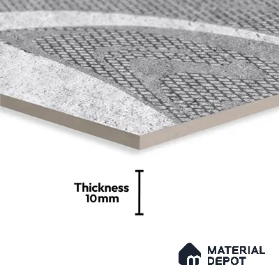 Subway Wall Tile TL 06435 Coastal Canvas Gray 8 x 8 inch Ceramic Matte Finish - 10 mm | 25 Random Design | Suitable for Accent / Feature Walls, Bathroom, Kitchen Wall & Backsplashes (Sample)