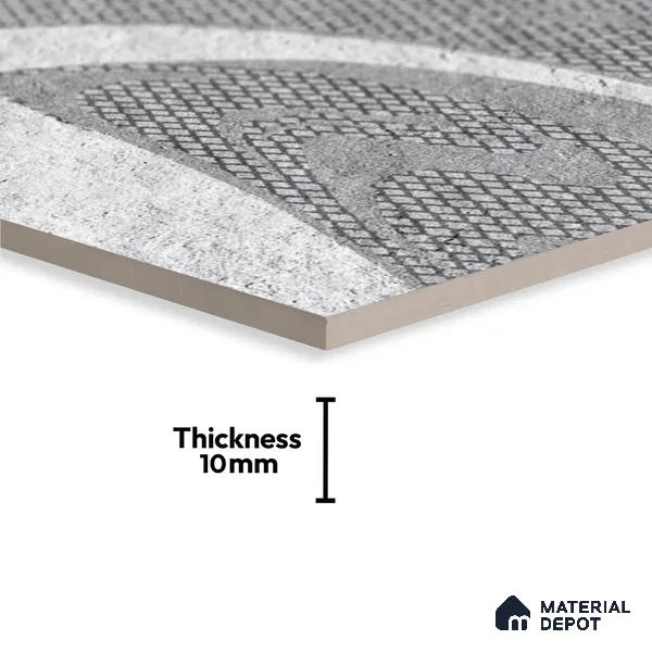 Subway Wall Tile TL 06435 Coastal Canvas Gray 8 x 8 inch Ceramic Matte Finish - 10 mm | 25 Random Design | Suitable for Accent / Feature Walls, Bathroom, Kitchen Wall & Backsplashes (Sample)