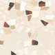 A close-up of a Terrazzo Floor Tile TL 06604 B Emuna Ivory 2 ft x 2 ft Vitrified Matte Finish - 9 mm | Suitable for Living Room,Balcony,Courtyard with a Matte finish available at Material Depot in Bangalore