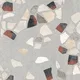 A close-up of a Terrazzo Floor Tile TL 06604 Emuna Gray 2 ft x 2 ft Vitrified Matte Finish - 9 mm | Suitable for Living Room,Balcony,Courtyard with a Matte finish available at Material Depot in Bangalore