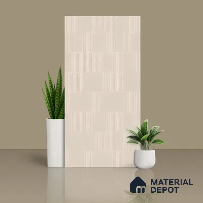 Highlighter Wall Tile TL 08031 B Saga Beige Barcode 4 ft x 2 ft Vitrified Matte Finish - 9 mm | Suitable For Bathroom, Accent/Feature Wall, Dining Area