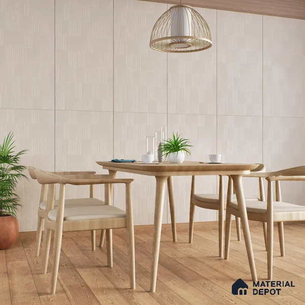 Highlighter Wall Tile TL 08031 B Saga Beige Barcode 4 ft x 2 ft Vitrified Matte Finish - 9 mm | Suitable For Bathroom, Accent/Feature Wall, Dining Area