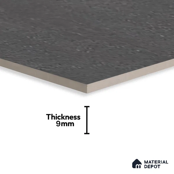Punch Look Floor & Wall Tile TL 07484 G Saga Charcoal 2 ft x 2 ft Vitrified Matte Finish - 9 mm (Sample)