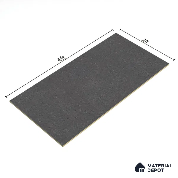 Punch Look Floor & Wall Tile TL 07484 G Saga Charcoal 2 ft x 2 ft Vitrified Matte Finish - 9 mm (Sample)