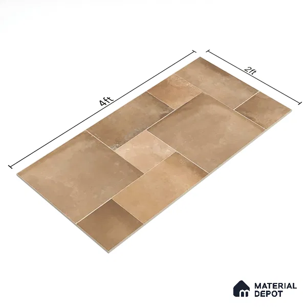 Stone Wall & Floor Tile TL 07202 C Legacy Brown 2 ft x 4 ft Vitrified Matte Finish - 11 mm | Suitable For Living Room, Bedroom, Dining Area (Sample)