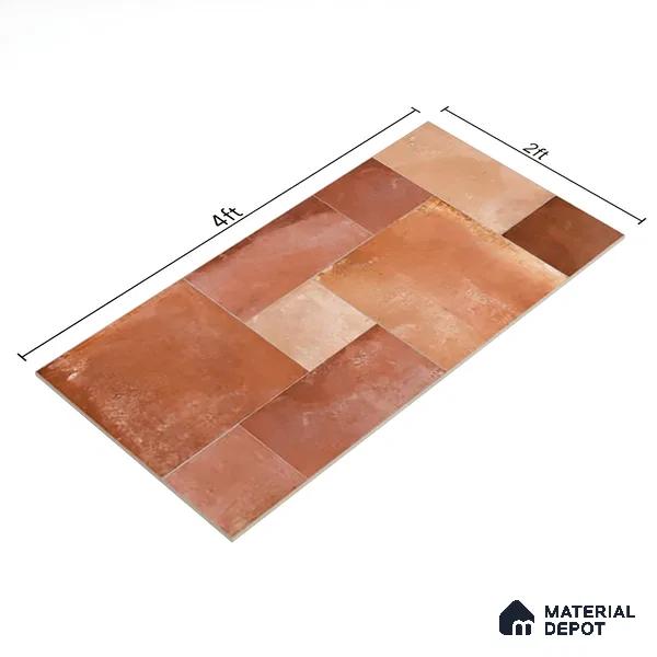 Stone Wall & Floor Tile TL 07202 D Legacy Cotto 2 ft x 4 ft Vitrified Matte Finish - 11 mm | Suitable For Living Room, Bedroom, Dining Area