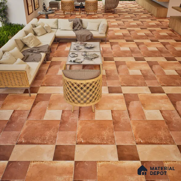 Stone Wall & Floor Tile TL 07202 D Legacy Cotto 2 ft x 4 ft Vitrified Matte Finish - 11 mm | Suitable For Living Room, Bedroom, Dining Area