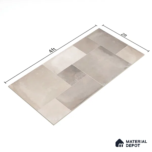 Stone Wall & Floor Tile TL 07202 Legacy Grey 2 ft x 4 ft Vitrified Matte Finish - 11 mm | Suitable For Living Room, Bedroom, Dining Area (Sample)