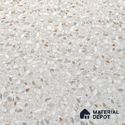 Terrazzo Floor & Wall Tile | TL 07199 B Polico Pearl 2 ft x 4 ft Vitrified Matte Finish - 9 mm | Suitable For Living Room, Bedroom, Bathroom (Sample)