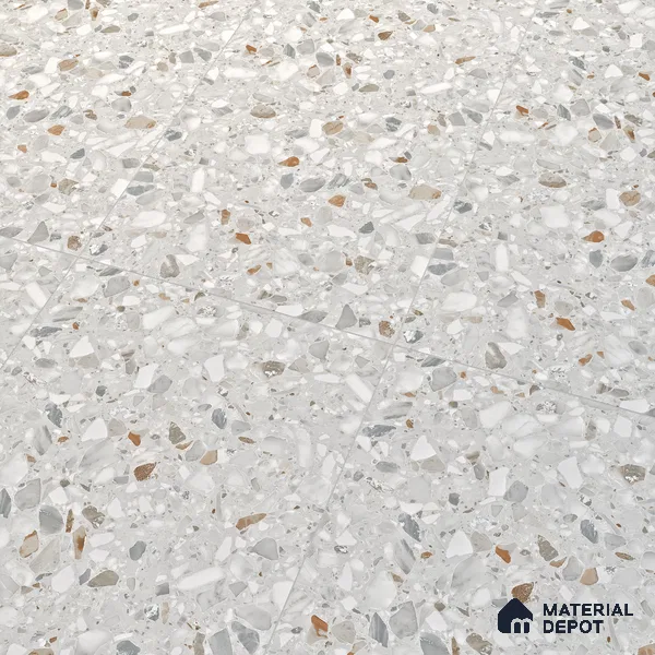 Terrazzo Floor & Wall Tile | TL 07199 B Polico Pearl 2 ft x 4 ft Vitrified Matte Finish - 9 mm | Suitable For Living Room, Bedroom, Bathroom (Sample)