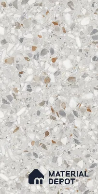 Terrazzo Floor & Wall Tile | TL 07199 B Polico Pearl 2 ft x 4 ft Vitrified Matte Finish - 9 mm | Suitable For Living Room, Bedroom, Bathroom (Sample)