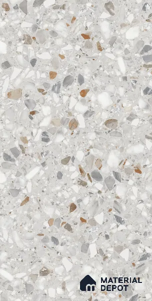 Terrazzo Floor & Wall Tile | TL 07199 B Polico Pearl 2 ft x 4 ft Vitrified Matte Finish - 9 mm | Suitable For Living Room, Bedroom, Bathroom (Sample)