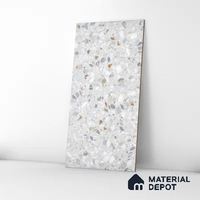 Terrazzo Floor & Wall Tile | TL 07199 Polico Sky 2 ft x 4 ft Vitrified Matte Finish - 9 mm | Suitable For Living Room, Bedroom, Bathroom (Sample)