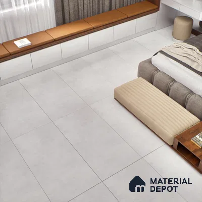 Cement Look Floor & Wall Tile TL 07194 Artisan Bianco 2 ft x 4 ft Vitrified Matte Finish - 8 mm