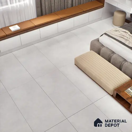 Cement Look Floor & Wall Tile TL 07194 Artisan Bianco 2 ft x 4 ft Vitrified Matte Finish - 8 mm