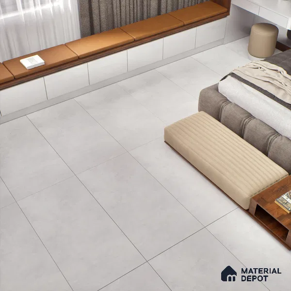 Cement Look Floor & Wall Tile TL 07194 Artisan Bianco 2 ft x 4 ft Vitrified Matte Finish - 8 mm