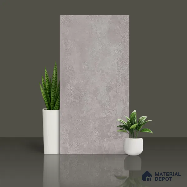 Stone Wall & Floor Tile TL 07196 C Oxy Grey 2 ft x 4 ft Vitrified Matte Finish - 9 mm | Suitable For Living Room, Bedroom, Dining Area