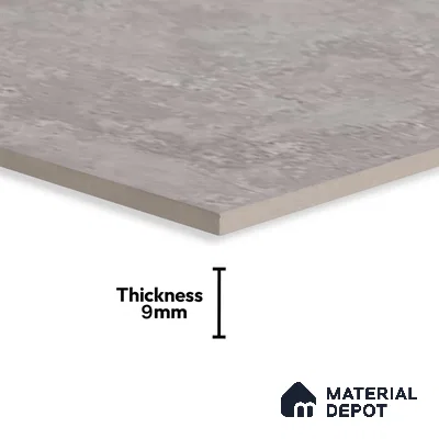 Stone Wall & Floor Tile TL 07196 C Oxy Grey 2 ft x 4 ft Vitrified Matte Finish - 9 mm | Suitable For Living Room, Bedroom, Dining Area