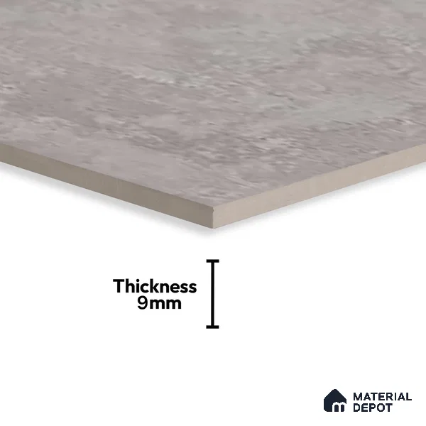 Stone Wall & Floor Tile TL 07196 C Oxy Grey 2 ft x 4 ft Vitrified Matte Finish - 9 mm | Suitable For Living Room, Bedroom, Dining Area